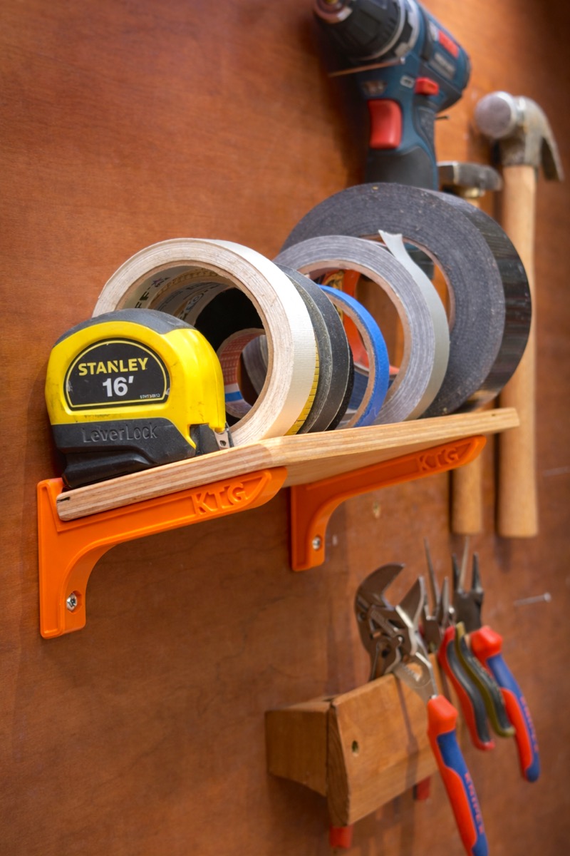 Angled Tape Shelf Brackets