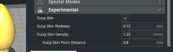 Cura fuzzy skin settings